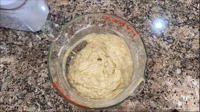 banana bread batter mixed