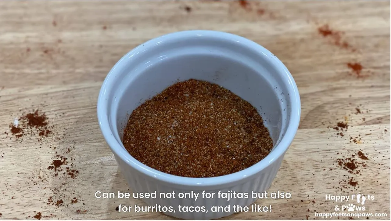 finished fajita seasoning in a glass container