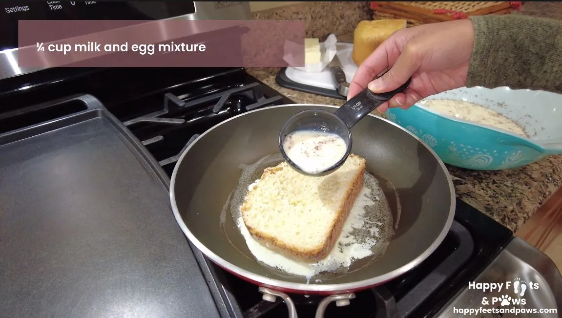 french toast being cooked