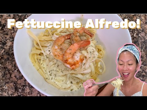 Shrimp Fettuccine Alfredo Recipe - How to Make Shrimp Fettuccine Alfredo