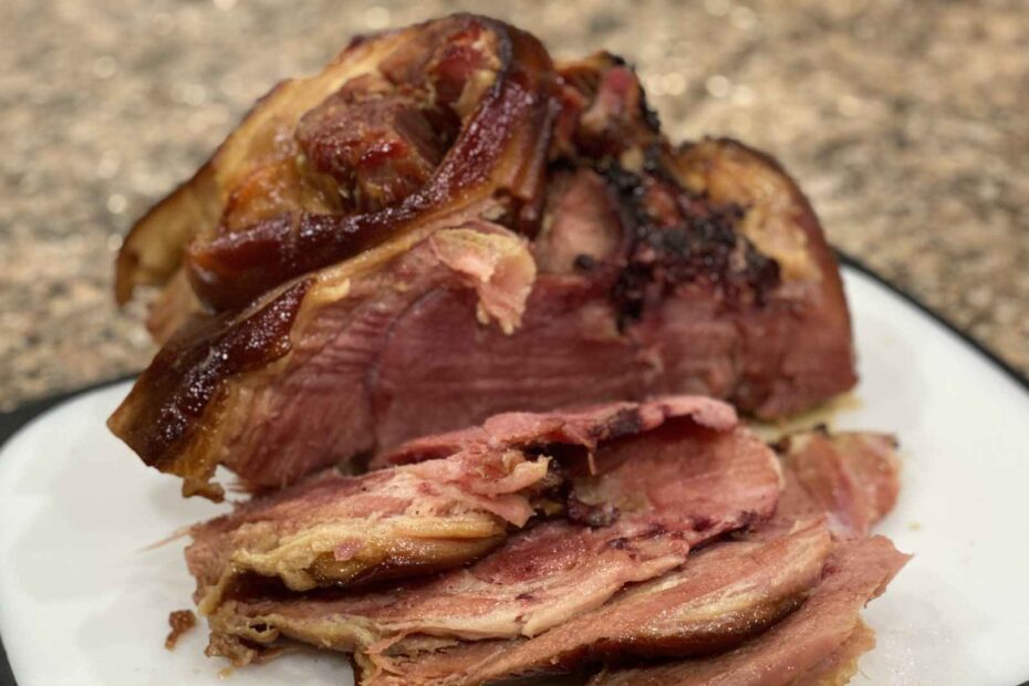 home made honey glazed ham
