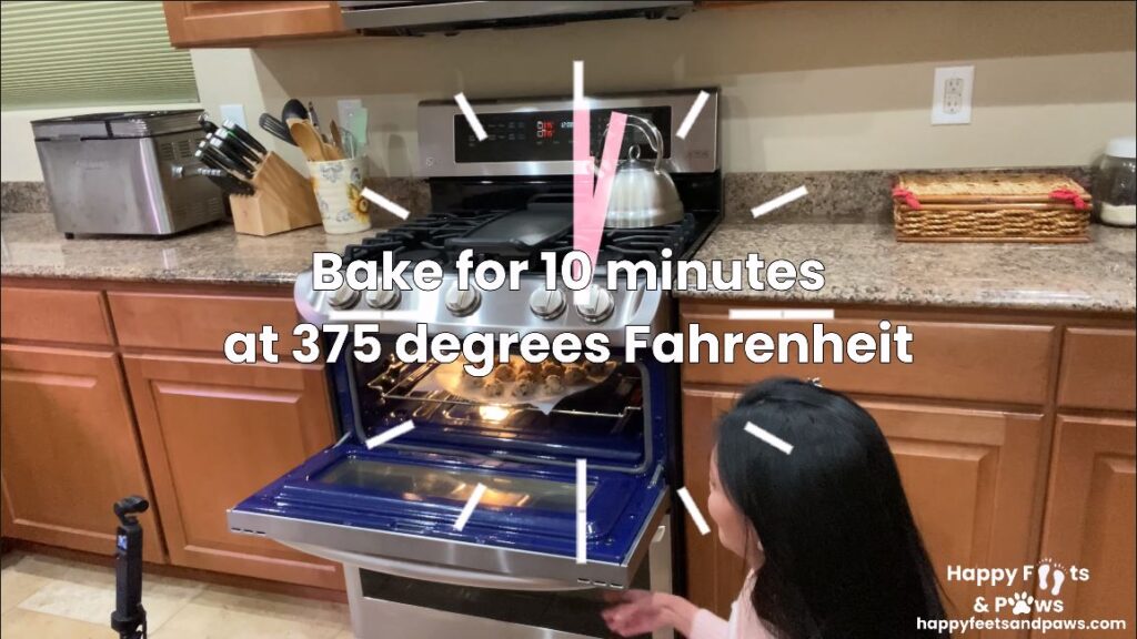 cookies baking in oven