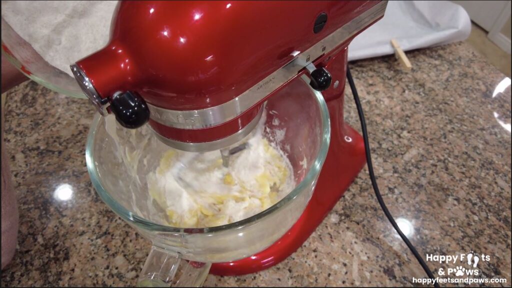 mixing cookie dough