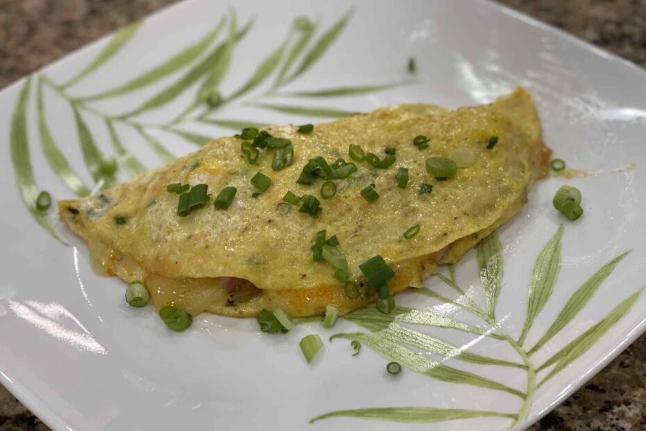 Home made denver omelet on a plate