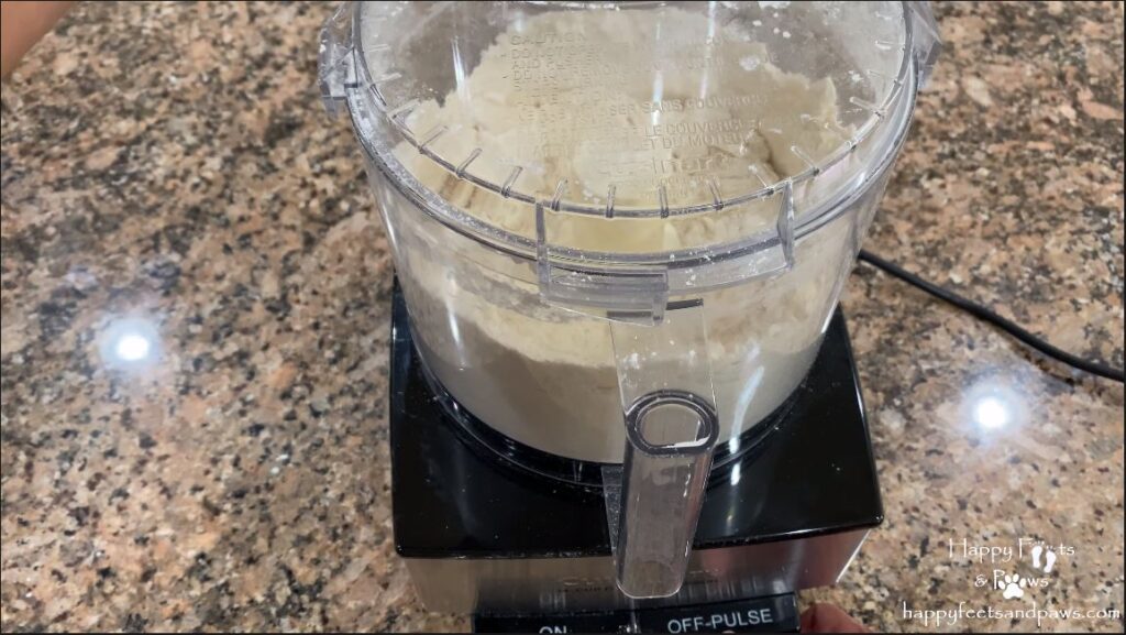 flour being mixed for biscuits and gravy recipe