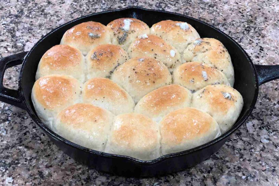 Home made cast iron bread rolls
