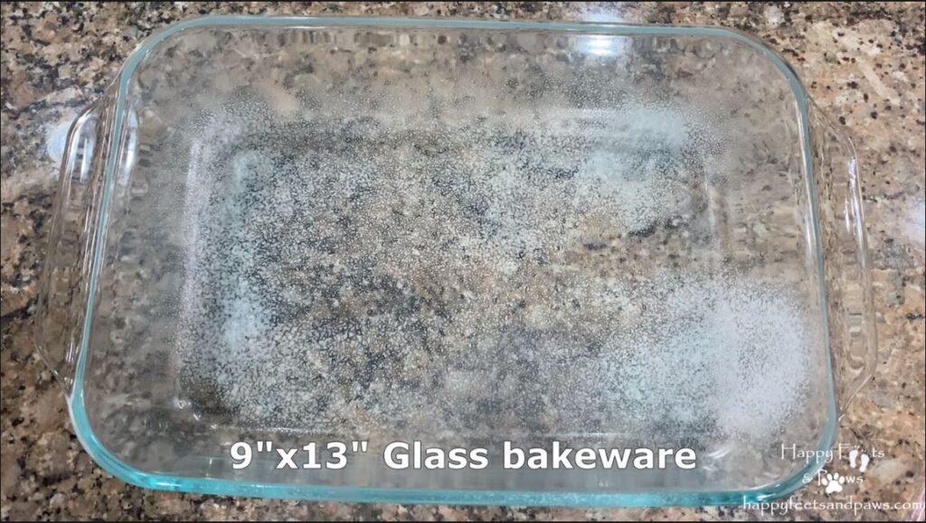 glassware sprayed with canola oil