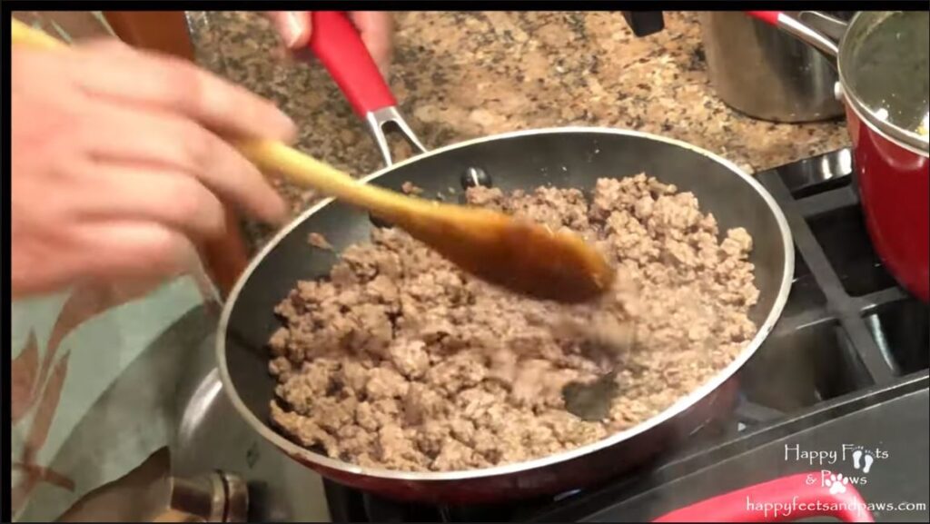 browning beef on the stove