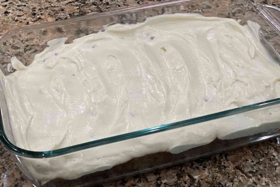 Zucchini Bread in glassware with cream cheese frosting