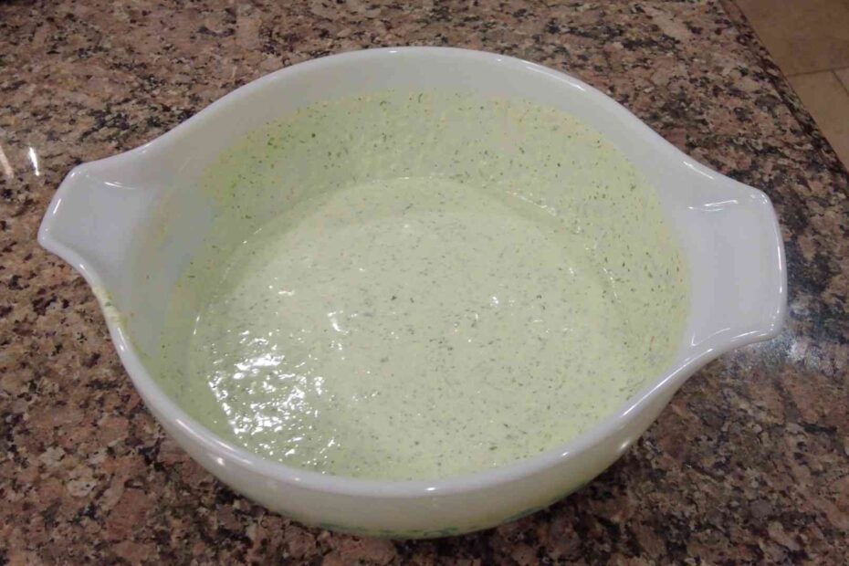 Cucumber Aioli In a large glass bowl