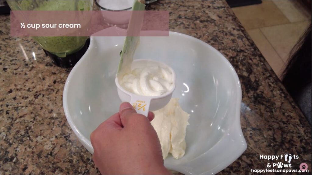 measuring ingredients for Cucumber Aioli sauce