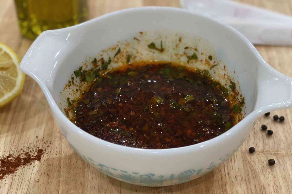 home made chicken marinade in a bowl