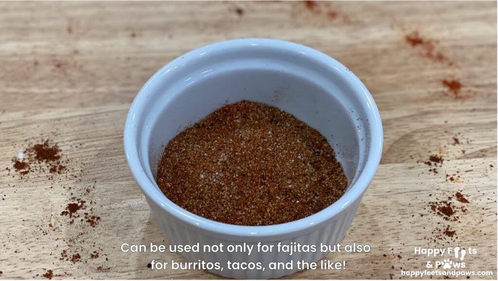 finished fajita seasoning in a glass container