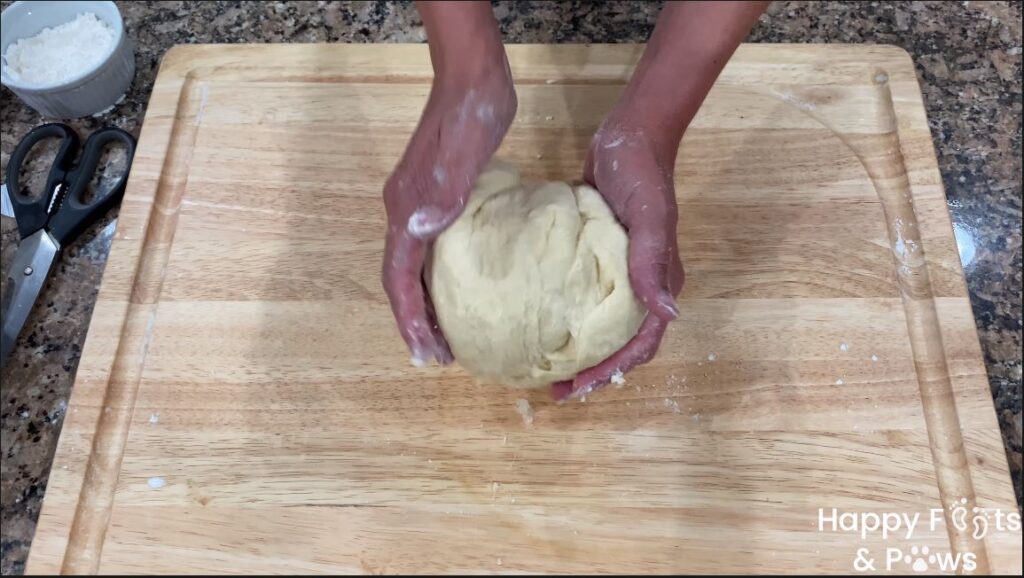 kneeding dough for shakoy