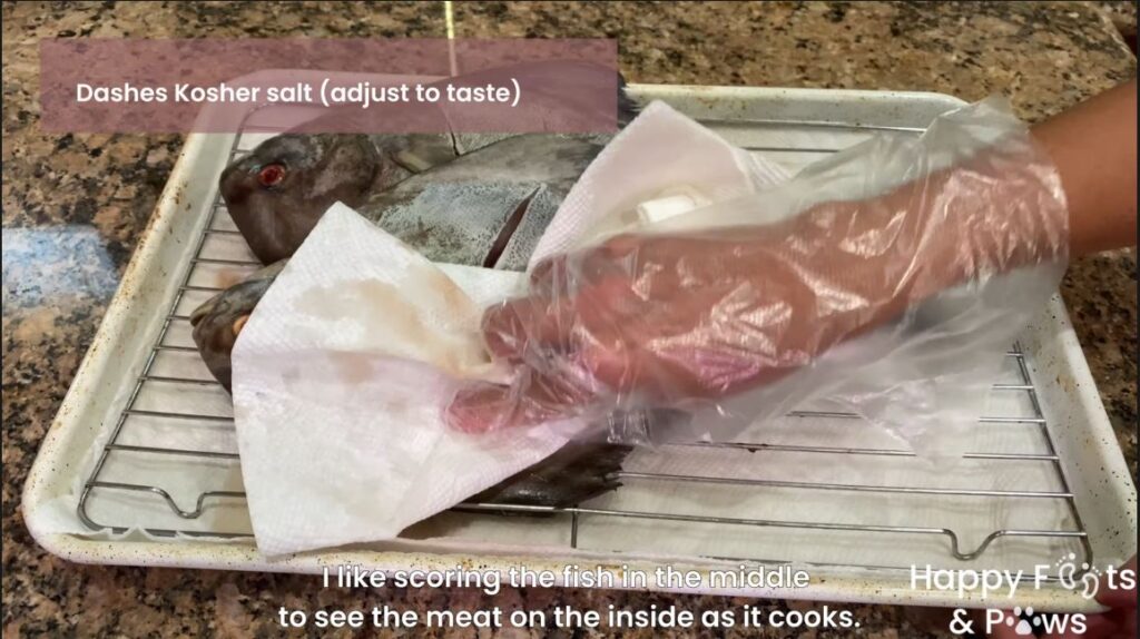 Cleaning fish for escabeche recipe