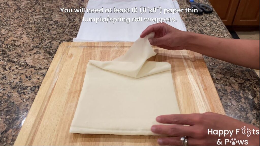 seperating lumpia wrappers