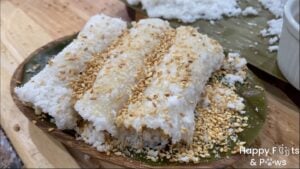 Palitaw On Banana leaves